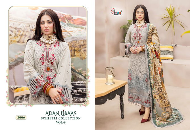 Adan Libaas Schiffli Collection Vol 9 By Shree Pakistani Suits
